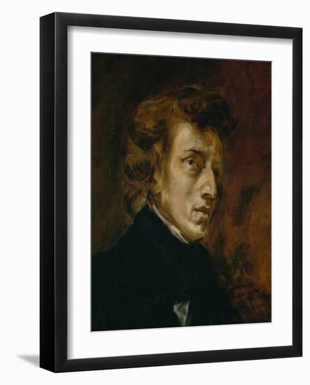 Frederic Chopin (1809-1849), Polish-French Composer-Eugene Delacroix-Framed Giclee Print