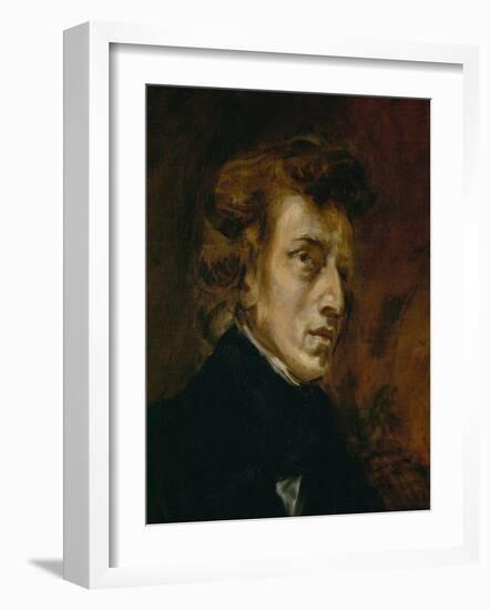 Frederic Chopin (1809-1849), Polish-French Composer-Eugene Delacroix-Framed Giclee Print