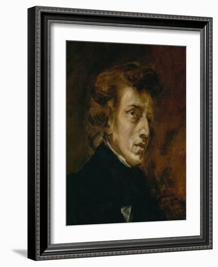 Frederic Chopin (1809-1849), Polish-French Composer-Eugene Delacroix-Framed Giclee Print