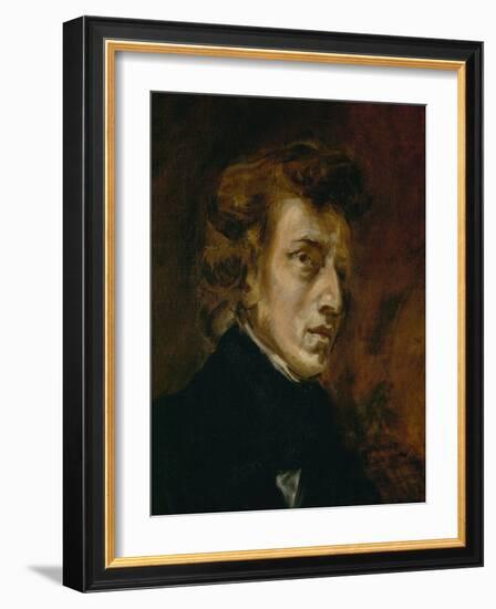 Frederic Chopin (1809-1849), Polish-French Composer-Eugene Delacroix-Framed Giclee Print