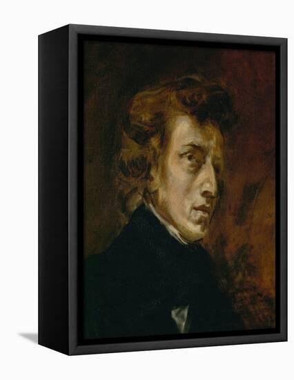 Frederic Chopin (1809-1849), Polish-French Composer-Eugene Delacroix-Framed Premier Image Canvas