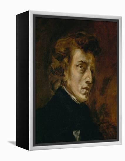 Frederic Chopin (1809-1849), Polish-French Composer-Eugene Delacroix-Framed Premier Image Canvas