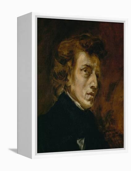 Frederic Chopin (1809-1849), Polish-French Composer-Eugene Delacroix-Framed Premier Image Canvas