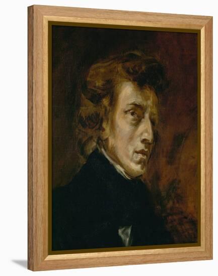 Frederic Chopin (1809-1849), Polish-French Composer-Eugene Delacroix-Framed Premier Image Canvas