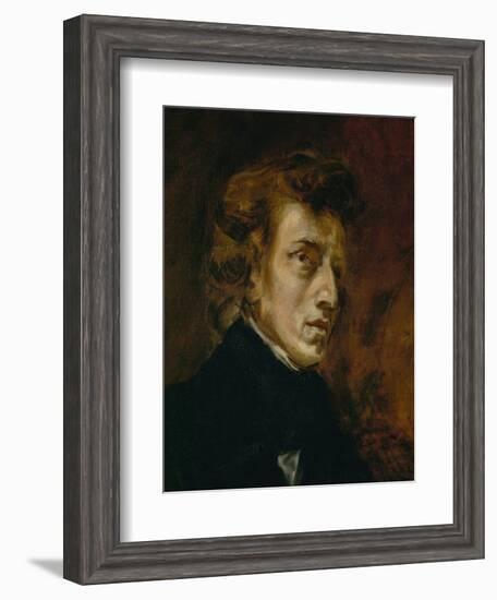 Frederic Chopin (1809-1849), Polish-French Composer-Eugene Delacroix-Framed Giclee Print