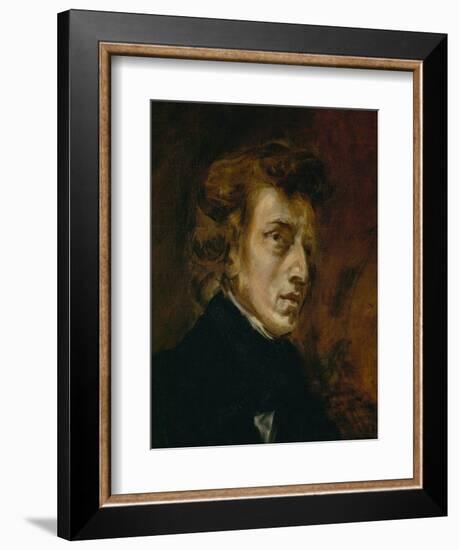 Frederic Chopin (1809-1849), Polish-French Composer-Eugene Delacroix-Framed Giclee Print