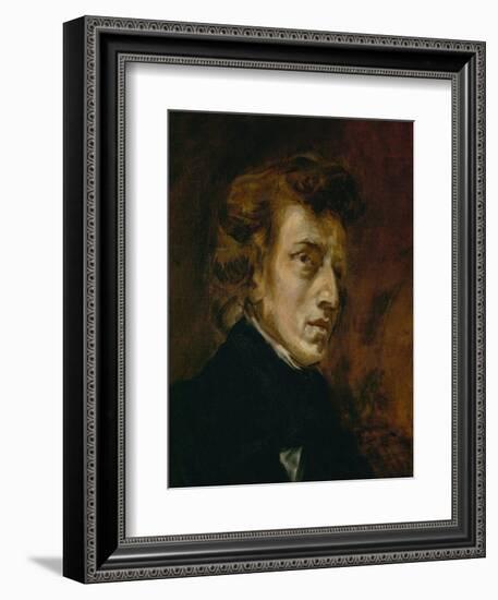 Frederic Chopin (1809-1849), Polish-French Composer-Eugene Delacroix-Framed Giclee Print