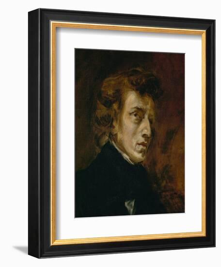 Frederic Chopin (1809-1849), Polish-French Composer-Eugene Delacroix-Framed Giclee Print