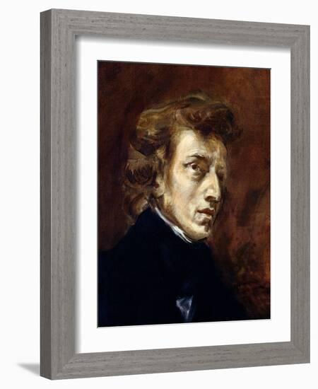 Frederic Chopin (1810-49) 1838-Eugene Delacroix-Framed Giclee Print