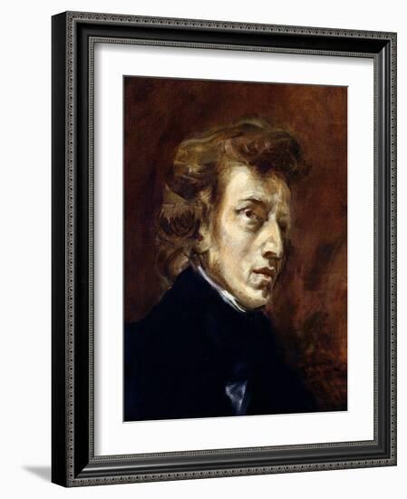 Frederic Chopin (1810-49) 1838-Eugene Delacroix-Framed Giclee Print