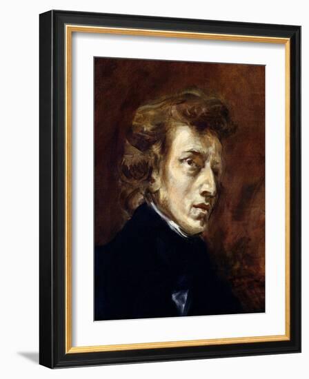 Frederic Chopin (1810-49) 1838-Eugene Delacroix-Framed Giclee Print