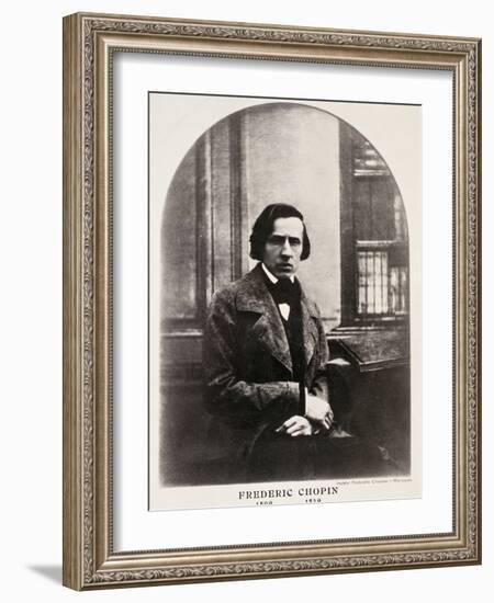 Frederic Chopin (1810-49) Engraved from a Daguerrotype-null-Framed Photographic Print