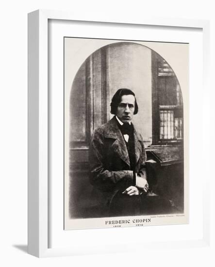 Frederic Chopin (1810-49) Engraved from a Daguerrotype-null-Framed Photographic Print