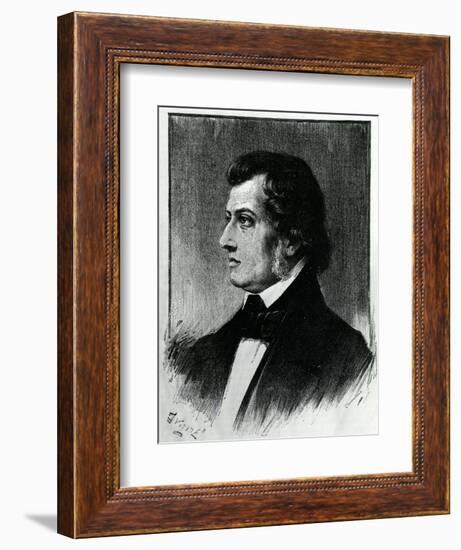 Frederic Chopin (1810-49)-Eugene Delacroix-Framed Giclee Print