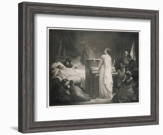 Frederic Chopin Polish Musician on His Deathbed-null-Framed Art Print