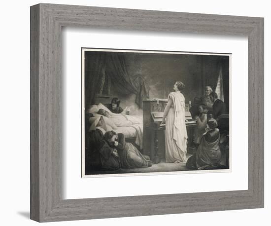 Frederic Chopin Polish Musician on His Deathbed-null-Framed Art Print