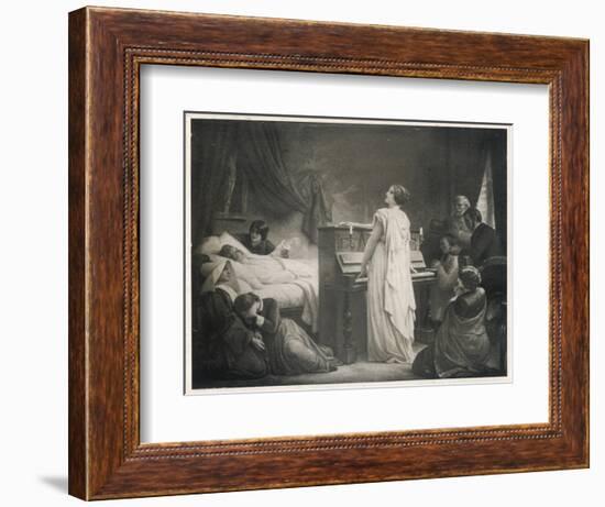 Frederic Chopin Polish Musician on His Deathbed-null-Framed Art Print