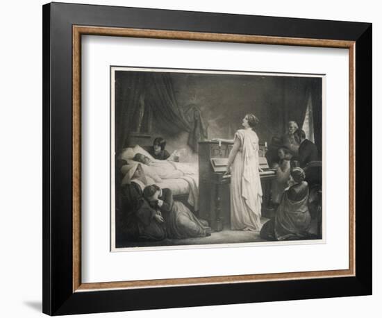 Frederic Chopin Polish Musician on His Deathbed-null-Framed Art Print