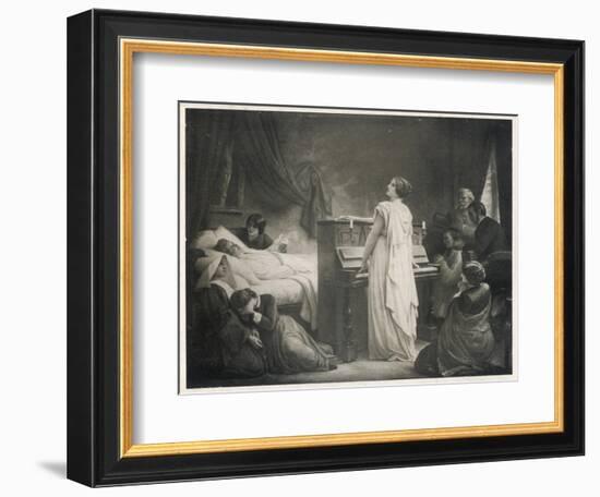 Frederic Chopin Polish Musician on His Deathbed-null-Framed Art Print