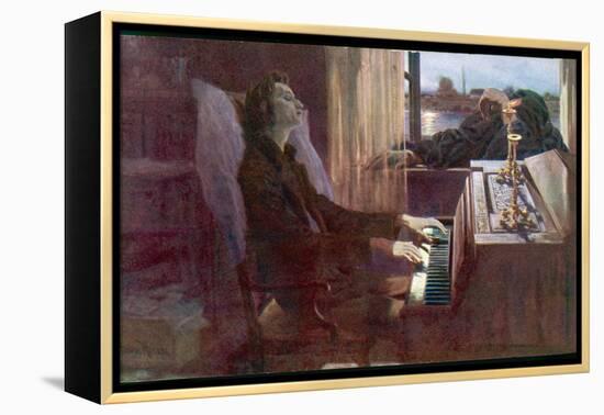 Frederic Chopin Polish Musician the Last Notes-null-Framed Premier Image Canvas