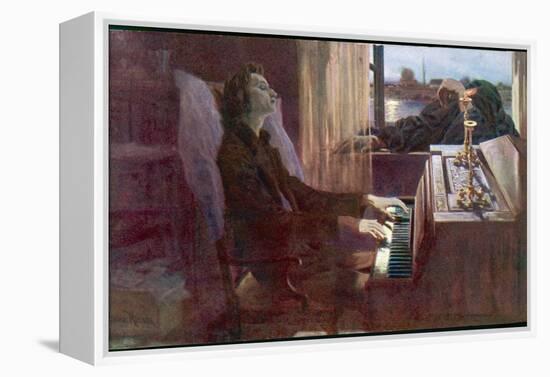 Frederic Chopin Polish Musician the Last Notes-null-Framed Premier Image Canvas