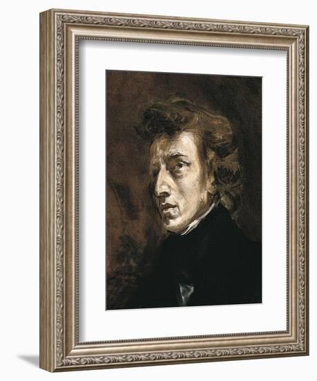 Frédéric Chopin-Eugene Delacroix-Framed Art Print