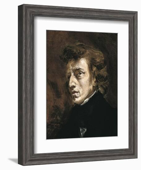 Frédéric Chopin-Eugene Delacroix-Framed Art Print