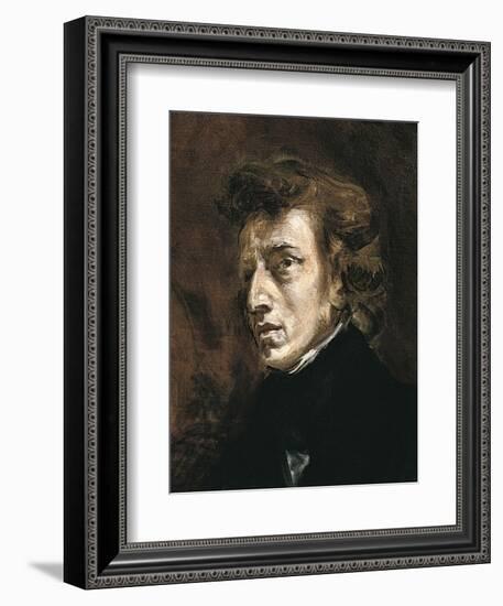 Frédéric Chopin-Eugene Delacroix-Framed Art Print