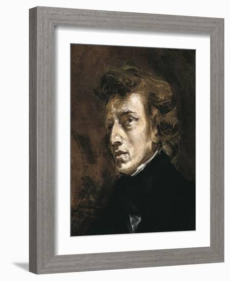 Frédéric Chopin-Eugene Delacroix-Framed Art Print