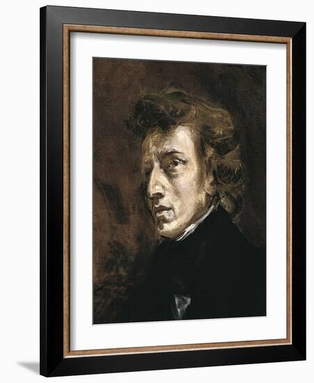 Frédéric Chopin-Eugene Delacroix-Framed Art Print