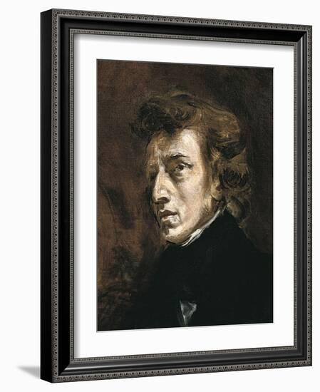 Frédéric Chopin-Eugene Delacroix-Framed Art Print