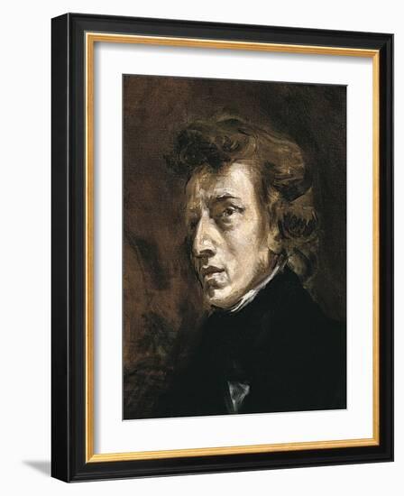 Frédéric Chopin-Eugene Delacroix-Framed Art Print