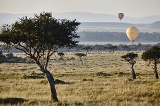 Hot Air Ballons Lifting Up in the Sunrise Light in the Maasai Mara, Kenya, East Africa, Africa-Frederic Courbet-Photographic Print