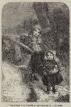 Sisterly Help (Pencil on Paper)-Frederic James Shields-Giclee Print