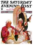 "Sleeping in Church," Saturday Evening Post Cover, April 7, 1934-Frederic Mizen-Giclee Print