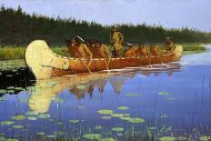 Fight for the Waterhole, 1903 (Oil on Canvas)-Frederic Remington-Giclee Print