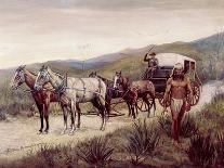The Halted Stagecoach-Frederic Sackrider Remington-Giclee Print