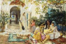 A Scene in Morocco; Scene Prise Au Maroc, 1885 (Oil on Canvas)-Frederick Arthur Bridgman-Giclee Print