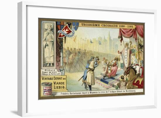 Frederick Barbarossa Takes the Cross from the Bishop of Wurzburg-null-Framed Giclee Print