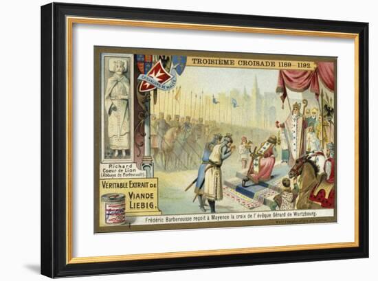 Frederick Barbarossa Takes the Cross from the Bishop of Wurzburg-null-Framed Giclee Print