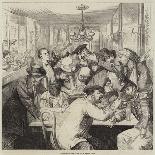 Discussing the War in a Paris Cafe-Frederick Barnard-Giclee Print