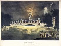 Fire at Custom House, London, 1814-Frederick Calvert-Giclee Print