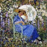 Woman in Garden, Circa 1912-Frederick Carl Frieseke-Framed Giclee Print