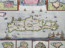 Map of the Island of Candia (Crete) with the Sea Port of Herakleion, circa 1680-Frederick de Wit-Framed Giclee Print