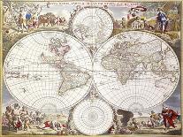 World Map from Atlas Maior, C.1705-Frederick de Wit-Giclee Print