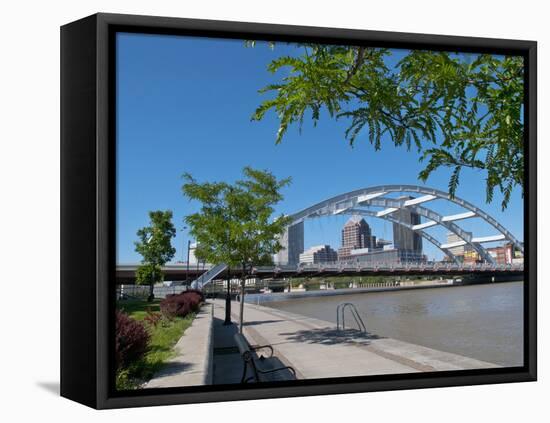 Frederick Douglas and Susan B Anthony Memorial Bridge, Genessee River, Rochester, New York, Usa-Bill Bachmann-Framed Premier Image Canvas