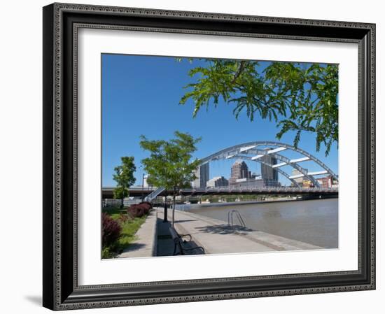 Frederick Douglas and Susan B Anthony Memorial Bridge, Genessee River, Rochester, New York, Usa-Bill Bachmann-Framed Photographic Print