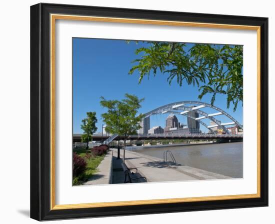 Frederick Douglas and Susan B Anthony Memorial Bridge, Genessee River, Rochester, New York, Usa-Bill Bachmann-Framed Photographic Print