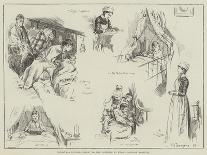 Sketches Among the Hop-Pickers in Kent-Frederick Henry Townsend-Framed Premier Image Canvas