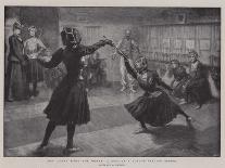 The Latest Sport for Women, a Bout in a London Fencing School-Frederick Henry Townsend-Giclee Print